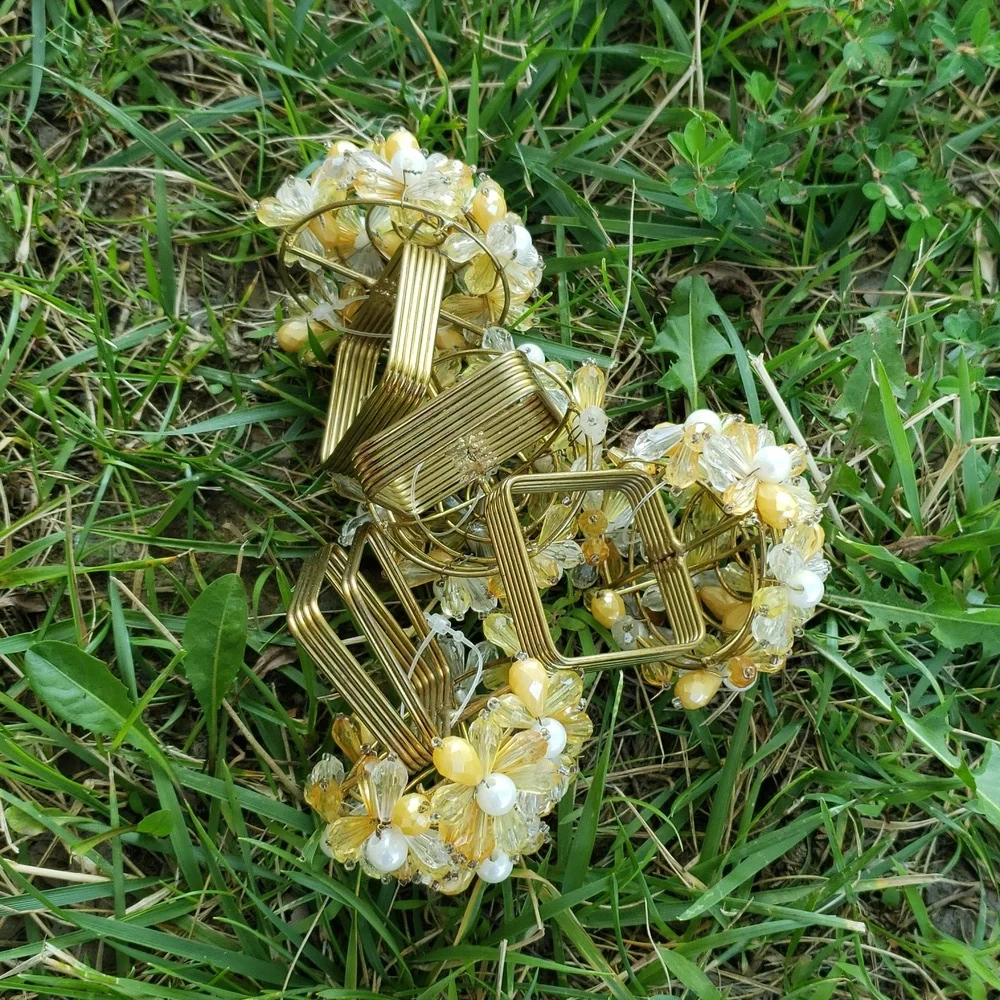 Handcrafted Floral Jewel Napkin Ring Holder Made in India Special Event